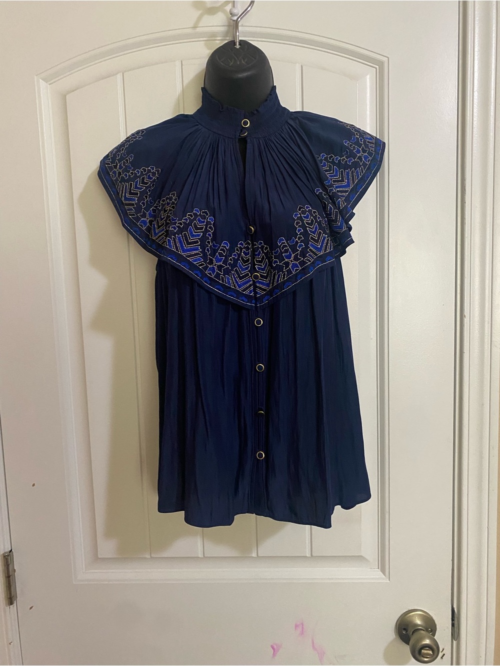 Ramy Brook Abbe Ruffled Overlay Blouse - Picture 7 of 8